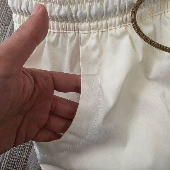 Air Jordan Women's Woven Shorts Beige Tan Black Pockets New DZ3343-133 Small S - Picture 13 of 16